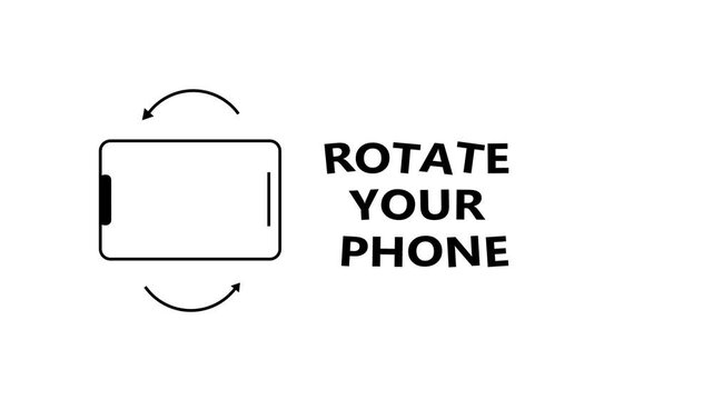 Rotate your phone to change screen orientation  simple illustration