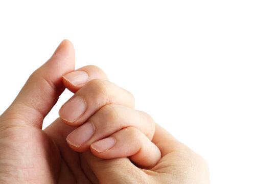 A woman's hand in a nail care/hand care image.