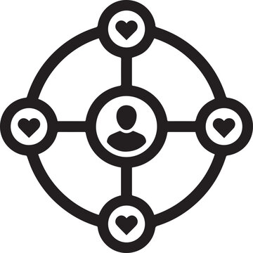 Social Media Audience Engagement and Likes Vector Icon