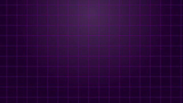 Purple Retro Grid Background with Vintage Noise Texture. Abstract Geometric Animation for Digital Projects