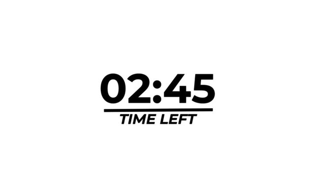 simple 3 minutes countdown timer animation, 3 minutes circle timer countdown.