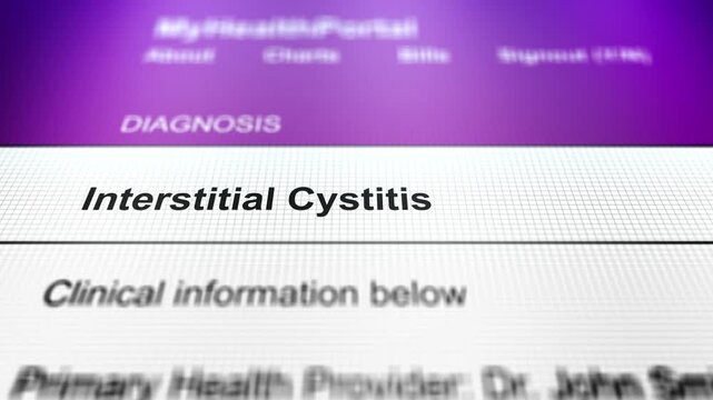Generic Health Portal with Elbow Health Problem Diagnosis - Interstitial Cystitis