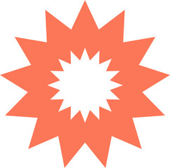 Fototapeta premium Abstract Organic Shape Collection 006 - Orange Starburst Shape Vector