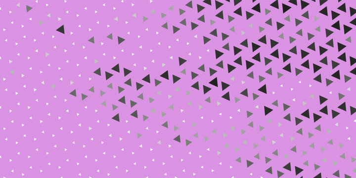 Light Pink vector abstract colorful background, which consist of triangles. Pattern with colored triangles on white background.