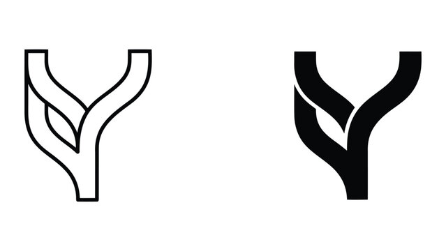 Branching path logic icon concept with branching structure divergence