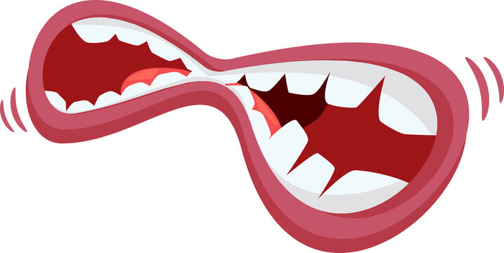 Cartoon Mouth Yelling Graphic