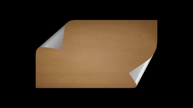 Paper curl page template overlay animation
