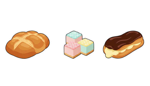 Variety of Pastries and Baked Goods Assortment