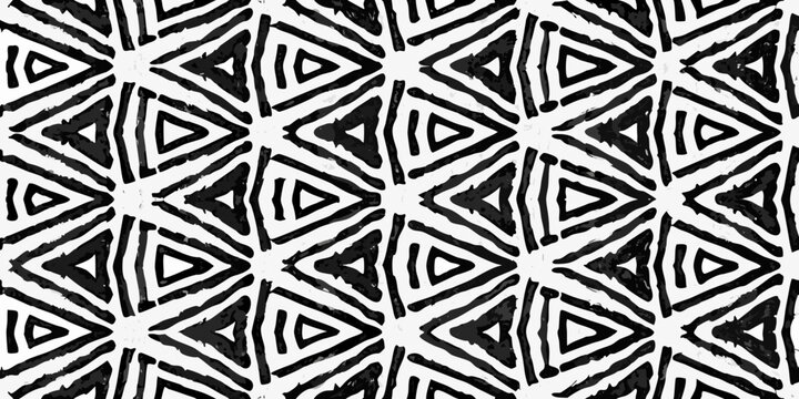 Geometric triangle pattern black and white abstract design