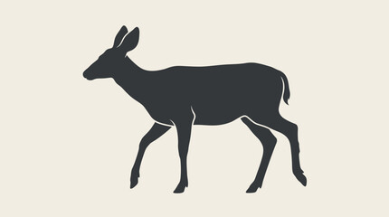 Fototapeta premium Graceful doe walking in a forest setting