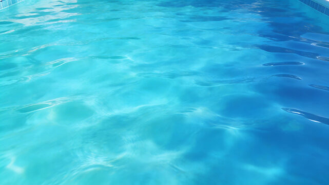Clear blue water in a pool
