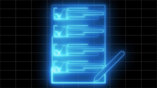 Corporate project checklist graphics track professional task status values over lines. Office workflow scheduling applications implement a corporate project checklist graphic.