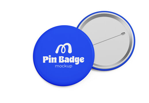 Round Pin Badge Mockup Template