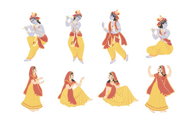 Obraz premium Here are different artistic angles and styles of Radha Krishna to inspire you