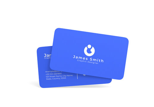 Rounded Corner Business Card Mockup