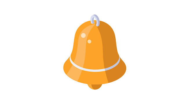 Golden notification bell for alerts and reminders