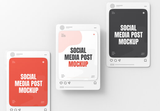 Social Media Post Mockup Set