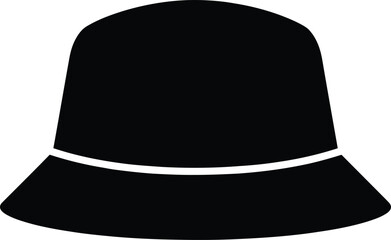 Fototapeta premium Silhouette design of a classic summer style bucket hat vector