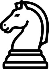 Chess Knight Icon - Strategy and Game Symbol © ijj