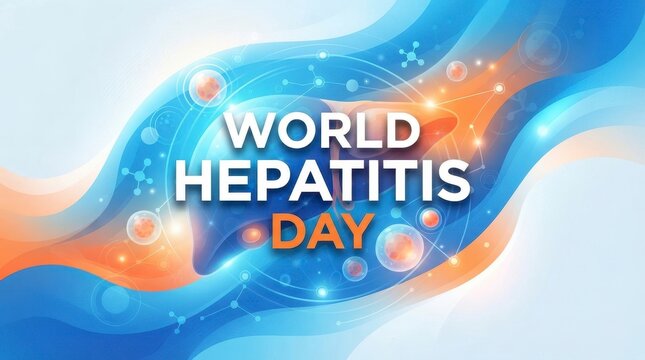 World hepatitis day colorful text design