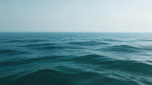 Vast ocean horizon with gentle waves