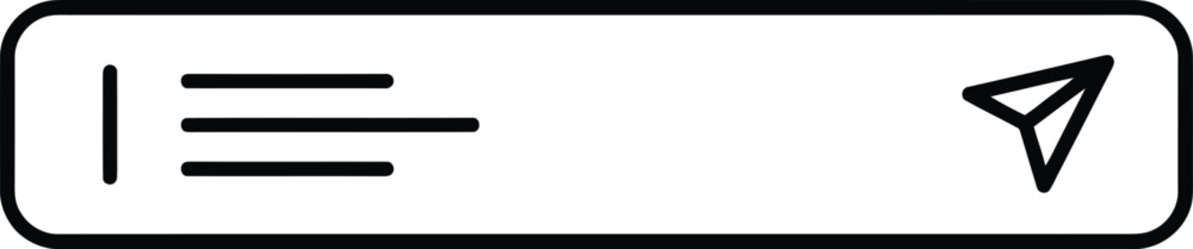 Search bar outline icon modern vector graphic for ui ux design and digital interfaces