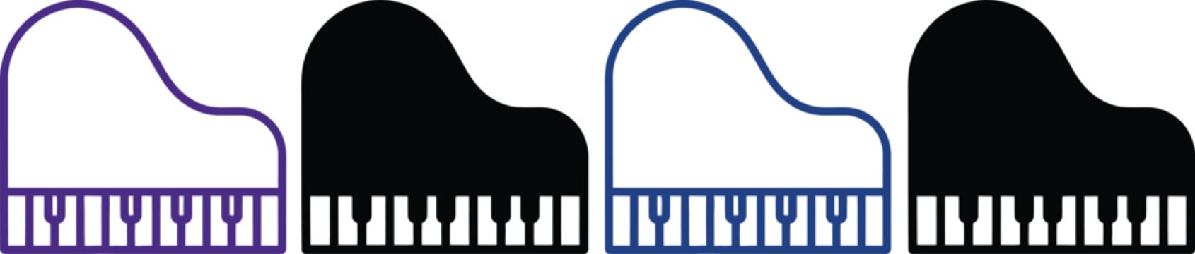 Two black grand pianos side by side with open lids