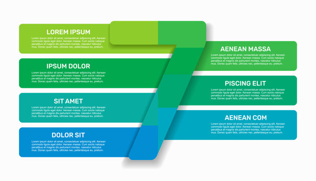 Three-step horizontal banner infographic template with a large number 7, text and business icons. Vector illustration.