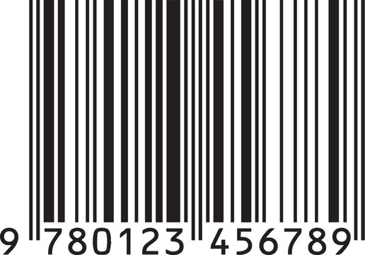 Set of black and white barcode labels for product identification