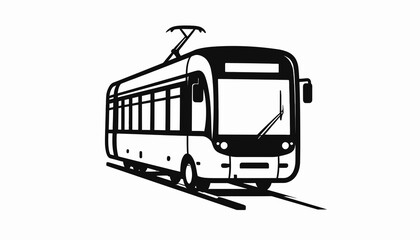 Modern Street Trolley Transportation Vehicle. © barumbung
