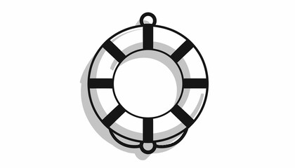 Life preserver ring close up. © barumbung