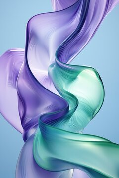 3D abstract wallpaper with vibrant colorful swirls in purple, green, and blue hues creating a mesmerizing and dynamic visual effect
