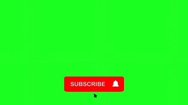 A white rectangle with the word subscribed and a bell icon on a green background
