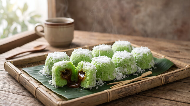 traditional dessert from indonesia the putu cakes