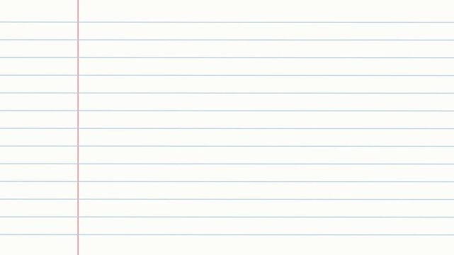 Hand-Drawn Animated Pencil Sketching on Lined Notebook Paper