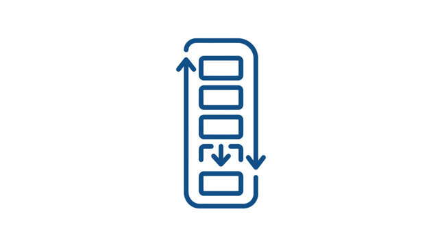Vertical scroll bar indicator with navigation arrows icon.