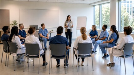Fototapeta premium Mental Health Training for Hospital Staff