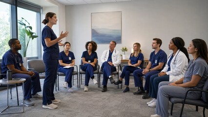 Fototapeta premium Mental Health Training for Hospital Staff