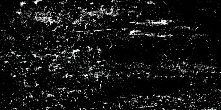 Abstract dark background black and white dusty wall texture with scratches and cracks. Old Film Effect. Battered Black Screen. white scratches isolated on black background Grungy black backdrop.