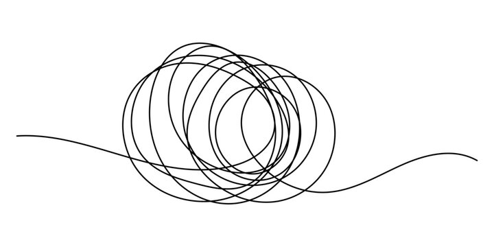 Abstract line drawings, hand-drawn sketches, creative line designs, isolated on white background.