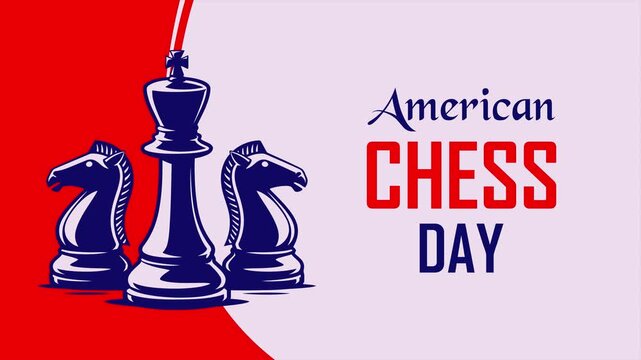 American Chess Day Celebration Motion Graphics Animation