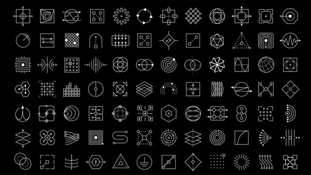 Industrial micrographics schematic symbol set