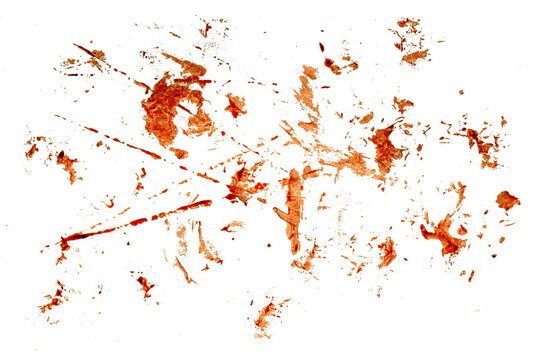 Rusty scratches on an old metal on a transparent background. Vintage scratched grunge texture. PNG.