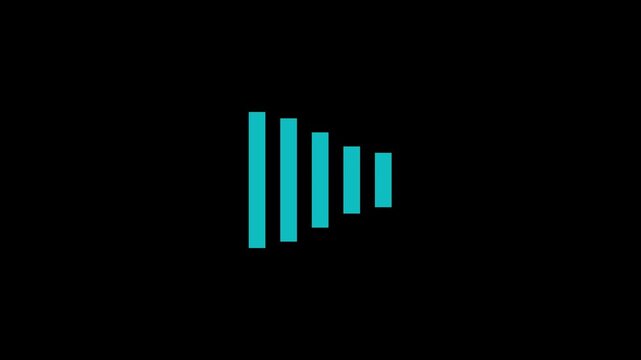 Teal Square Grid Loading Pattern on Black Background