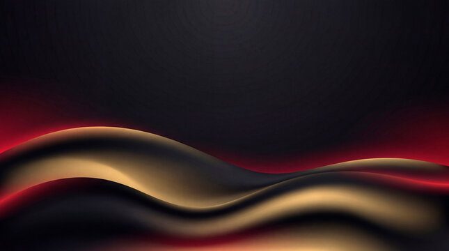 Elegant black and gold flowing wave background for a premium Black Friday sale
