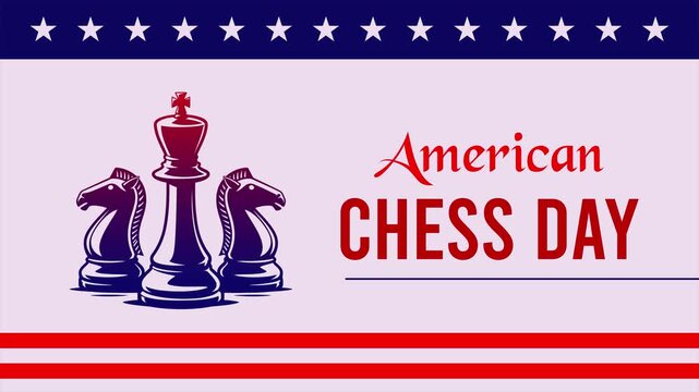 USA American Chess Day Promotional Animation Background