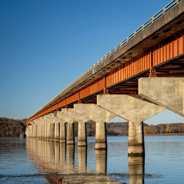 Natchez National Parkway - bridge over Tennessee River from Tennessee to Alabama
