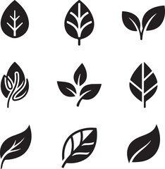 Fototapeta premium set of vector leaves