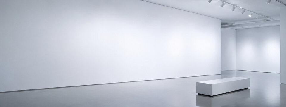 Minimal art gallery white wall white wall culture exhibition