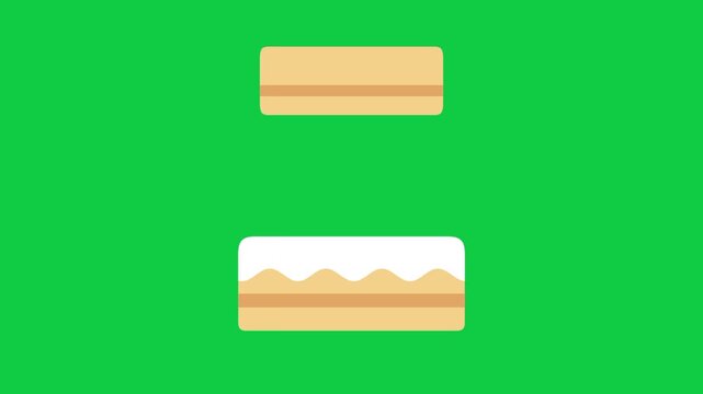 Cake stack icon landing animation for bakery delivery app